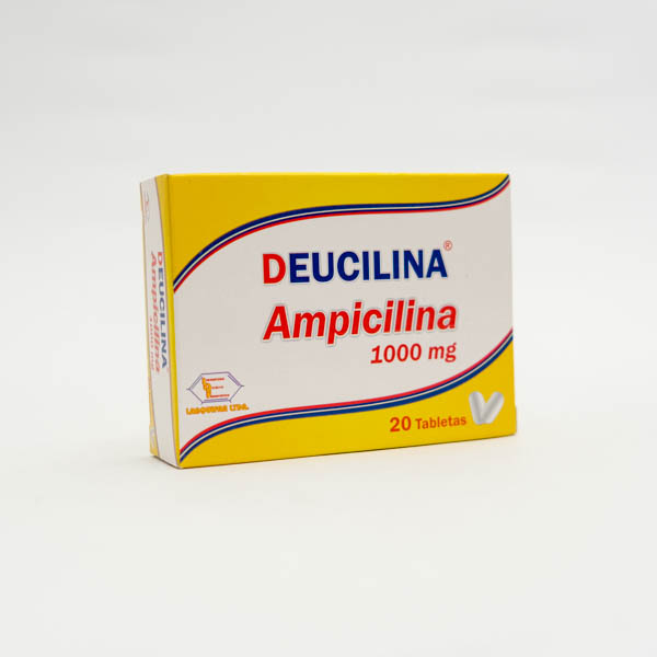 DEUCILINA TAB 1000MG X 20 AMPICILINA LABQUIFAR