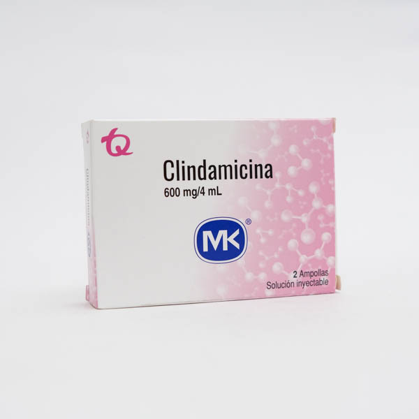 CLINDAMICINA AMP 600MG X 2 MK