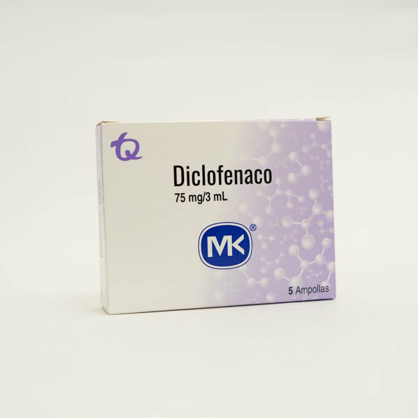 DICLOFENACO AMP 75MG X 5 MK