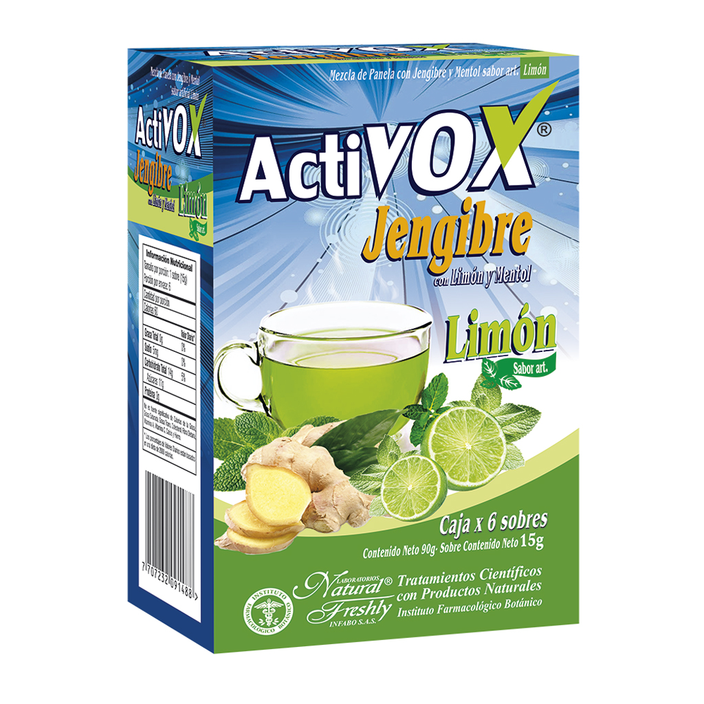 ACTIVOX JENGIBRE LIMON SOBRES X 6 NATURAL F