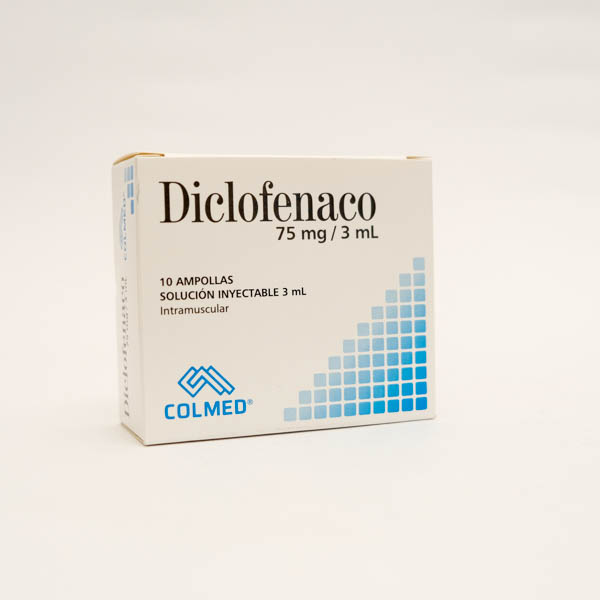 DICLOFENACO AMP 75MG X 10 COLMED