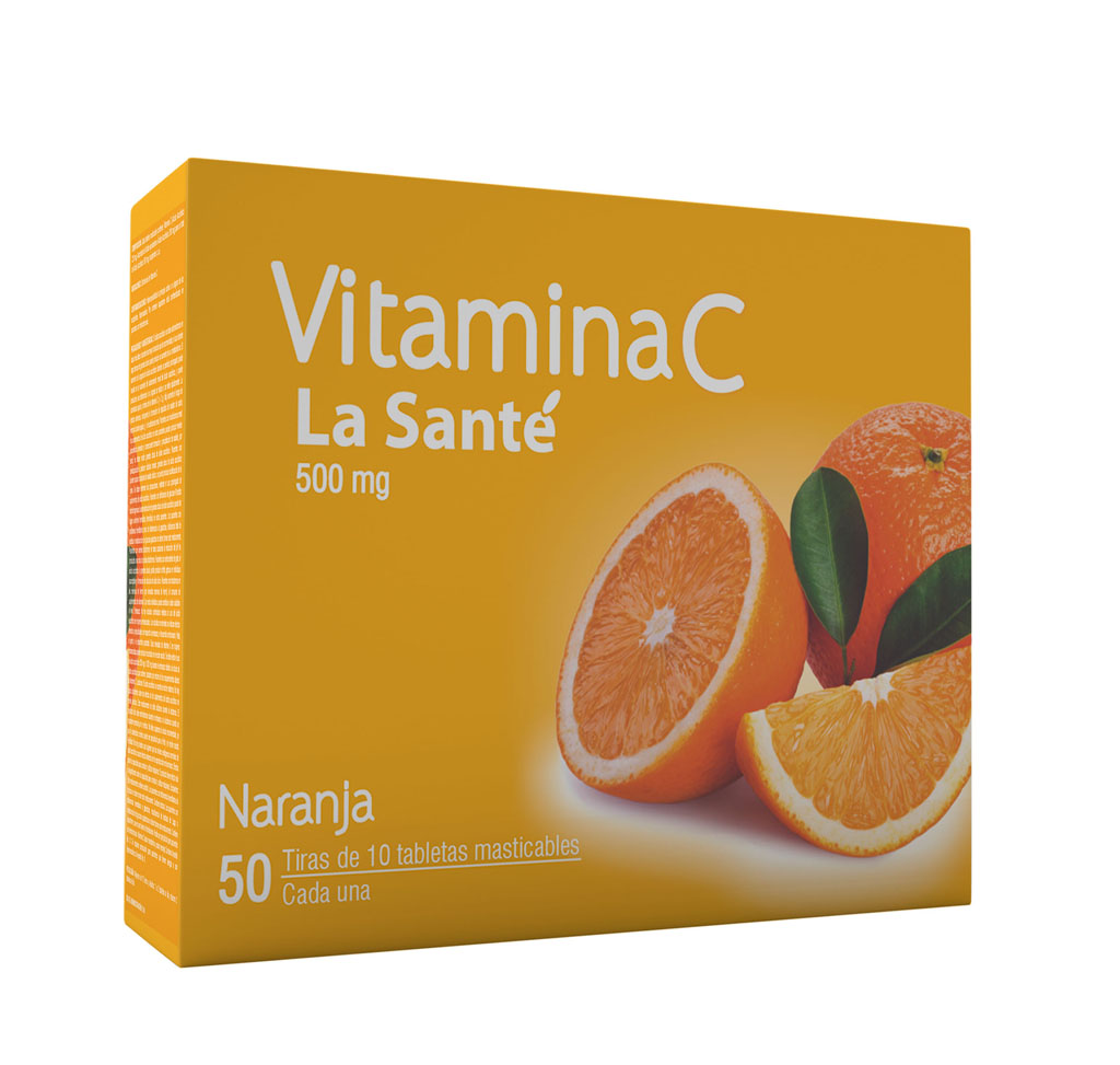 VITAMINA C TAB MAST X 500 NARANJ LSTE