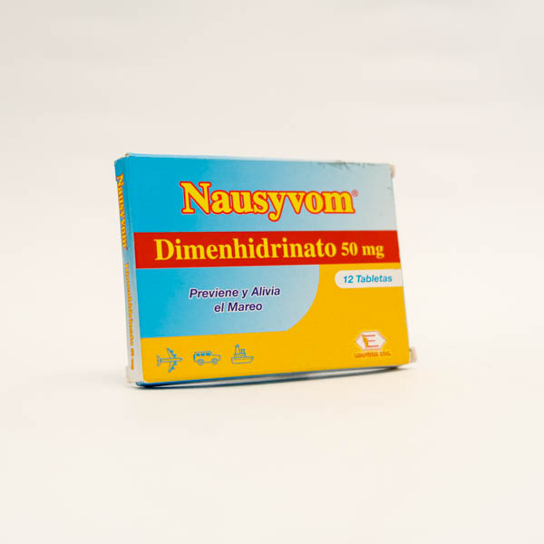 NAUSYVOM TAB 50MG X 12 DIMENHIDRINATO LABQUIFAR