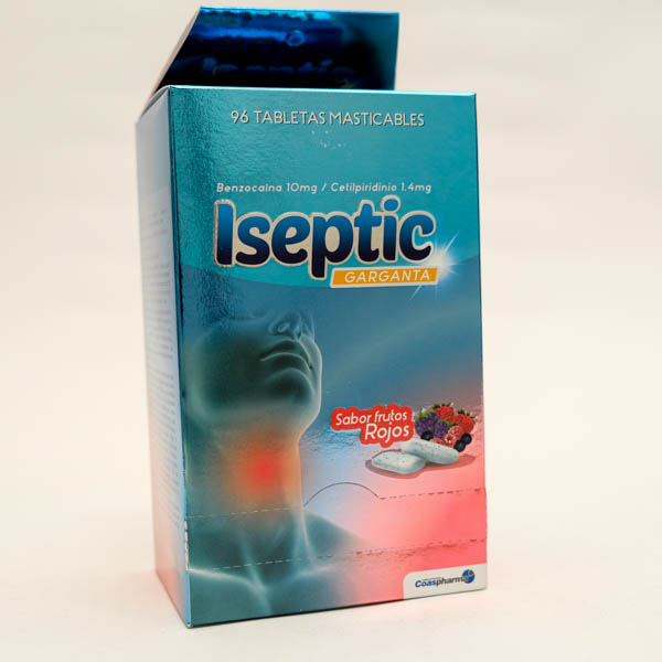 ISEPTIC FRUTOS ROJOS TAB X 96 PC