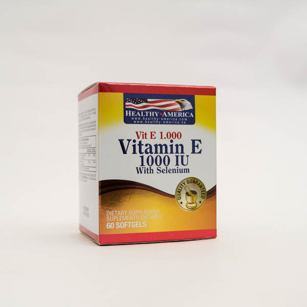 VITAMINA E 1000IU CAP X 60 HEALTHY AMERICA