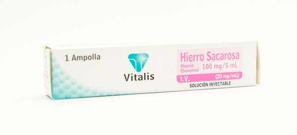 HIERROSACAROSA AMP 100MG X 1 VITALIS