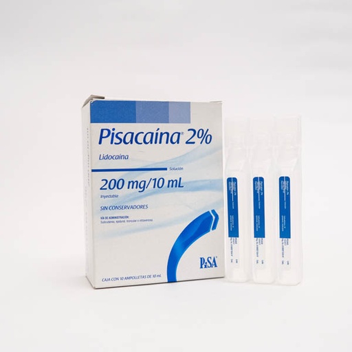 [000252] LIDOCAINA AMP 10ML X 10  PISACAINA  PISA