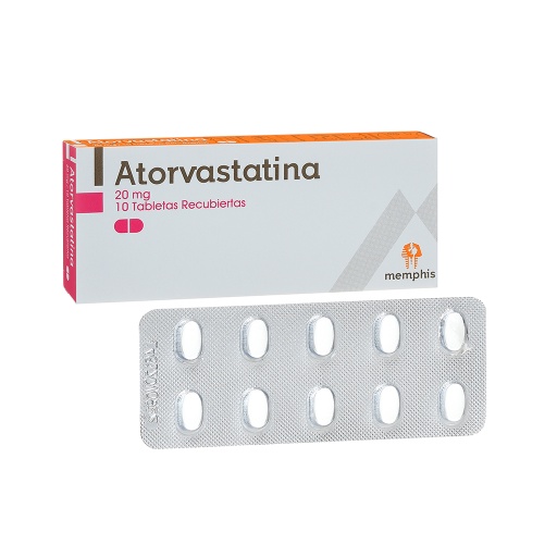 [003224] ATORVASTATINA TAB 20MG X 10 MEMPHIS