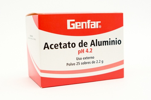 [004067] ACETATO ALUMINIO SOBRES X 25  GF