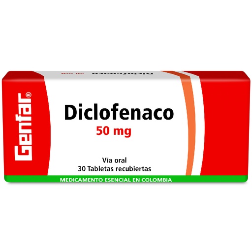 [000396] DICLOFENACO TAB 50MG X 30  GF