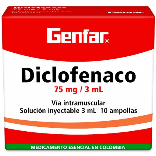 [005001] DICLOFENACO AMP 75MG X 10  GF