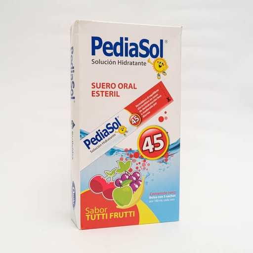 [007623] PEDIASOL 45 SACHET TUTTI FRUT X 5 QUIBI