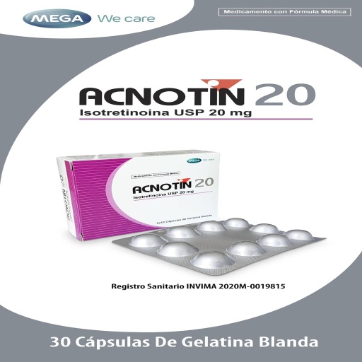 [008453] ISOTRETINOINA TAB 20MG X 30 ACNOTIN MEGA