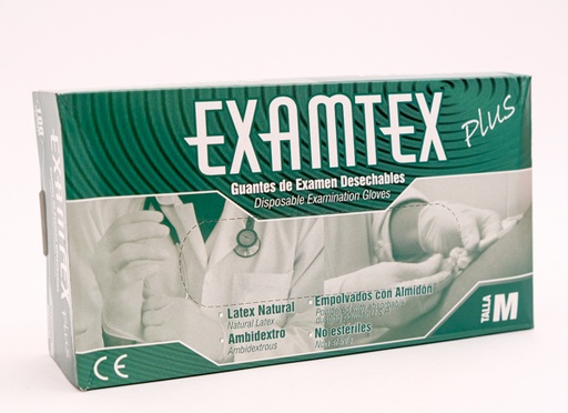 [008720] GUANTES EXAMINACION LATEX M X 100 CLIC MARKETING