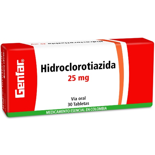 [000751] HIDROCLOROTIAZIDA TAB 25MG X 30  GF