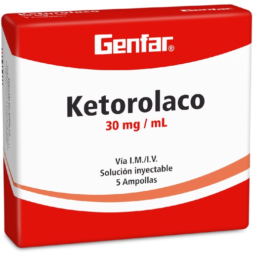 [000866] KETOROLACO AMP 30MG X 5 GF