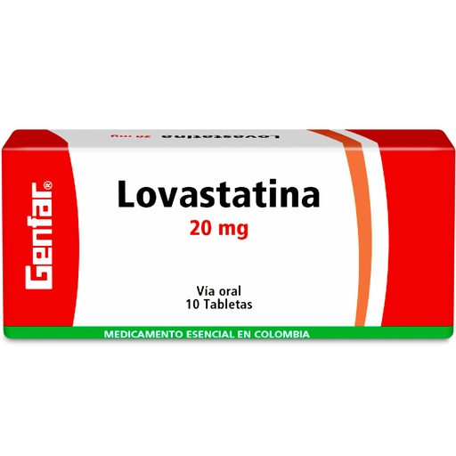 [000958] LOVASTATINA TAB 20MG X 10 GF