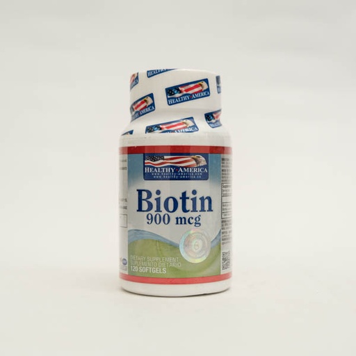 [9591] BIOTINA CAP 900MG X 120 HEALTHY AMERICA