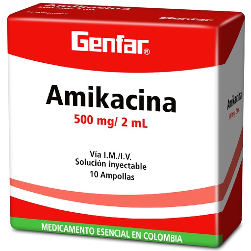 [001048] AMIKACINA AMP 500MG X 10  GF